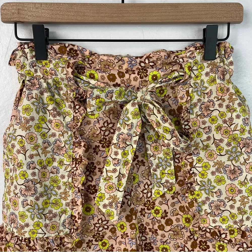 Scotch & Soda Organic Cotton Floral Print Waist Tie Shorts Sz XS - Picture 9 of 10